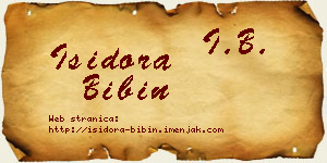 Isidora Bibin vizit kartica